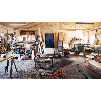 Graphite Генератор бензиновий 58G904, 2.0/2.2кВт, 1х12В та 2х230В (16А), бак 15л, 360г/кВтГ, 40 кг