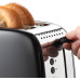 Тостер Russell Hobbs Colours Plus 1600Вт, підігрів, розморожування, метал., чорний