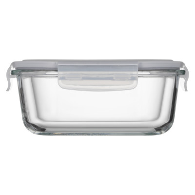 Контейнер для зберігання харчових продуктів ARDESTO Gemini 1.23л, боросилікатне скло, пластик, квадратний, прозорий