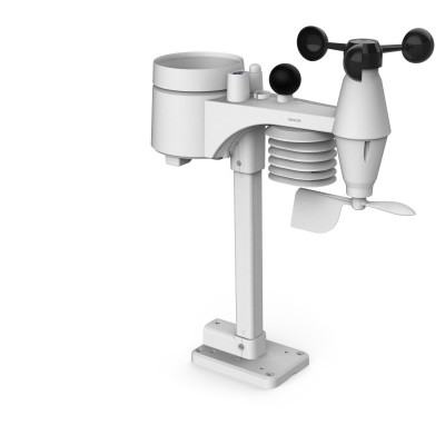 Метеостанція Sencor, внутр/зовн вимірювання, від мережі/CR2032x1+AAx3, темп-ра, вологість, час, прогноз погоди, атмосферний тиск, шв. вітру, чорний Метеостанція Sencor, внутр/зовн вимірювання, від мережі/CR2032x1+AAx3, темп-ра, вологість, час, прогноз погоди, атмосферний тиск, шв. вітру, чорний