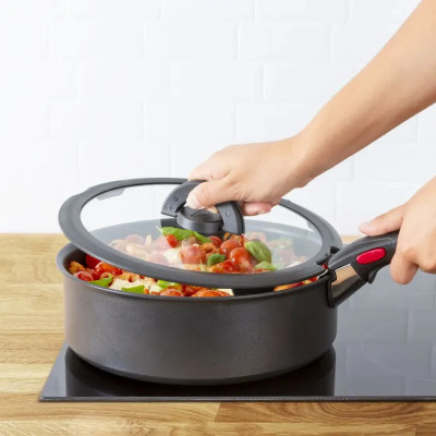 Набір скляних кришок Tefal Ingenio, 16см, 18см, 20см, скло, пластик, чорний Набір скляних кришок Tefal Ingenio, 16см, 18см, 20см, скло, пластик, чорний