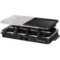 Гриль Russell Hobbs раклетниця Multi Raclette 3in1, 1400Вт, 8 сковорідок, нерж.сталь, чорний Гриль Russell Hobbs раклетниця Multi Raclette 3in1, 1400Вт, 8 сковорідок, нерж.сталь, чорний