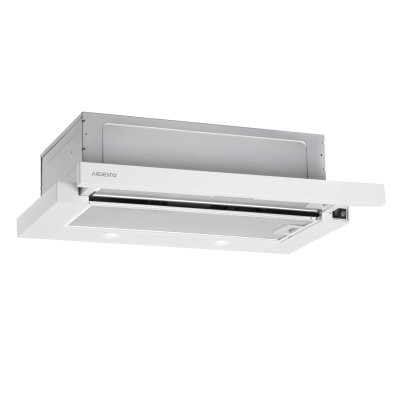 Витяжка Ardesto телескопічна, 60см, 700м3ч, метал, 2х1Вт LED, кнопкове, білий