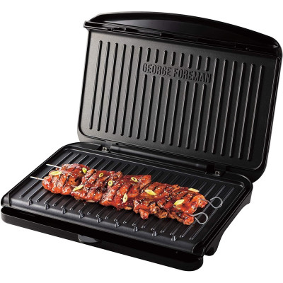 Гриль George Foreman прижимний Fit Grill Large 2400Вт, температурних режимів-1, пластик, чорний