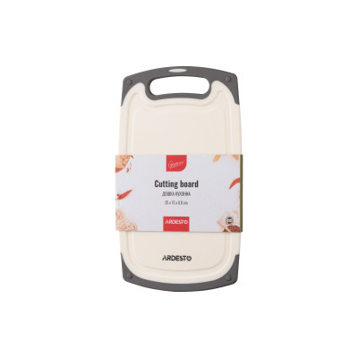 Дошка кухонна ARDESTO Gemini, 25х15х0.8см, пластик, білий Дошка кухонна ARDESTO Gemini, 25х15х0.8см, пластик, білий