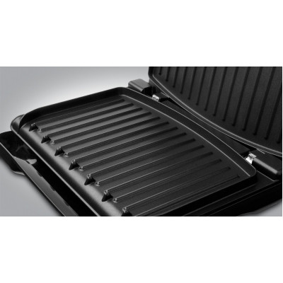 Гриль Russell Hobbs прижимний Family SteelGrill 1650Вт, темп. режимів-1, метал, червоно-чорний