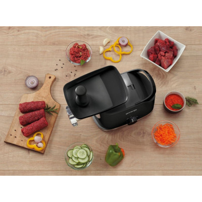 М'ясорубка Gorenje, 1800Вт, 2.1кг/хв, 2 решітки, насадка для ковбас, пластик/метал, чорний