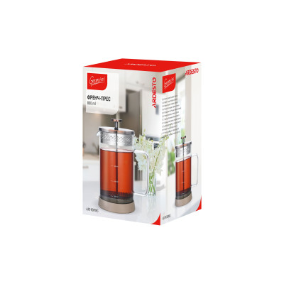 ARDESTO Френч-прес Gemini, 800 мл, нержавіюча сталь, скло ARDESTO Френч-прес Gemini, 800 мл, нержавіюча сталь, скло