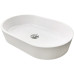 Раковина, умивальник Adamant BESTE NEW, штучний камінь, овальна, без отвору для змішувача та переливу, 540x350x110мм, накладний, білий