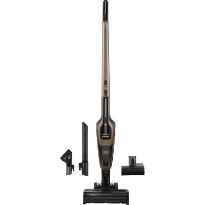 Пилосос Gorenje бездротовий, 176Вт, конт пил -0.6л, автон. робота до 70хв, HEPA, 2 в 1, підсвічування, індикатор, щітка- електротурбо, бронзи Пилосос Gorenje бездротовий, 176Вт, конт пил -0.6л, автон. робота до 70хв, HEPA, 2 в 1, підсвічування, індикатор, щітка- електротурбо, бронзи