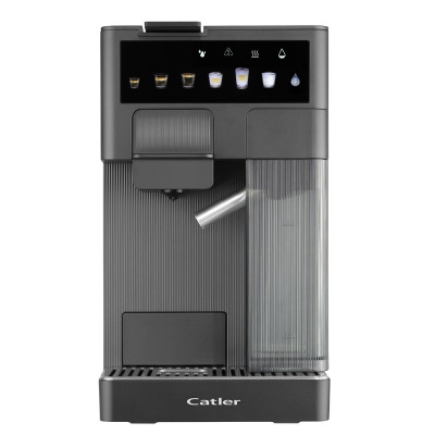 Кавоварка Catler капсульна Renzo 1.6л, капсули, мелена кава, сенсорне керування, автоматичний капучинатор, сірий