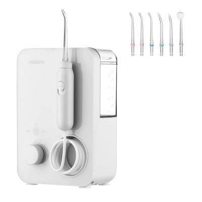 Іригатор ARDESTO стаціонарний, чаша 600 мл, від мережі , 7 насадок, білий Іригатор ARDESTO стаціонарний, чаша 600 мл, від мережі , 7 насадок, білий