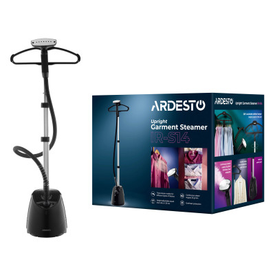 Відпарювач Ardesto вертикальний IR-S14, 1800Вт, 1400мл, вішалка, нерж. сталь, чорний Відпарювач Ardesto вертикальний IR-S14, 1800Вт, 1400мл, вішалка, нерж. сталь, чорний