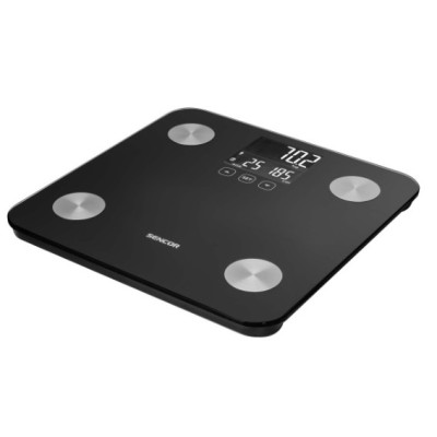 Ваги підлогові Sencor, 180 кг, AAAx3, скло, чорний (SBS6026BK)