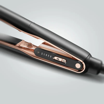 Випрямляч Rowenta Thermocare Ultimate Experience, темп.режимів-5, 150-210С, дисплей, кераміка, чорно-золотий Випрямляч Rowenta Thermocare Ultimate Experience, темп.режимів-5, 150-210С, дисплей, кераміка, чорно-золотий