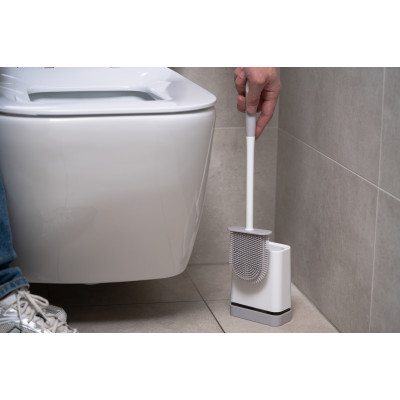 Набір щітка для унітазу з підставкою ARDESTO 11.5х5.6х43см, пластик, білий