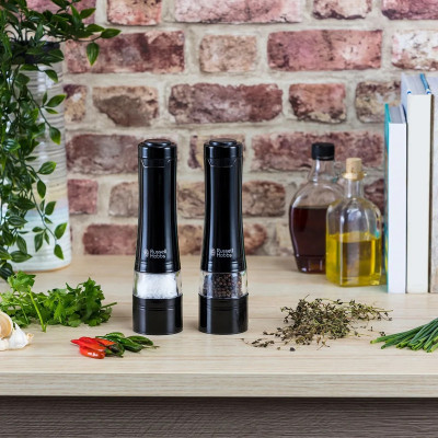 Russell Hobbs Млини для солі та перцю, ААх4, керамічні жорна, чорний