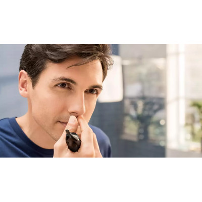 Тример Philips Series 3000, 1хАА, насадок-2, сталь, чорний