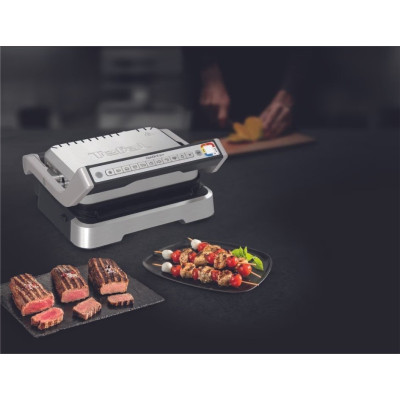 Гриль Tefal прижимний OptiGrll  2100Вт, темп. режимів-4, з`ємні пластини, метал
