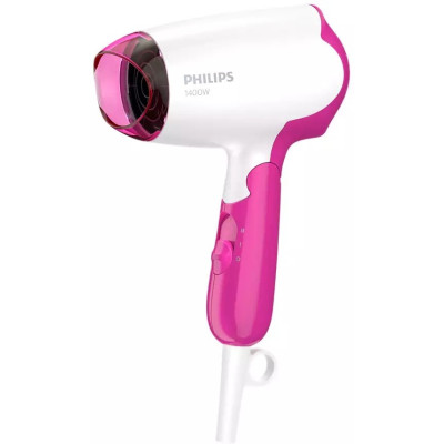 Фен Philips DryCare Essential дорожній, 1400Вт, 2 режими, хол. обдув, рожевий Фен Philips DryCare Essential дорожній, 1400Вт, 2 режими, хол. обдув, рожевий
