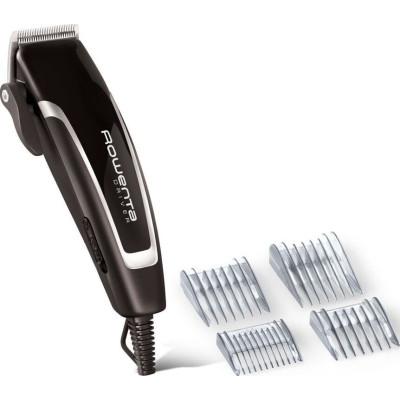 Машинка для стрижки Rowenta Driver, від мережі, роторний мотор, насадок-4, титан.напил., чорний Машинка для стрижки Rowenta Driver, від мережі, роторний мотор, насадок-4, титан.напил., чорний