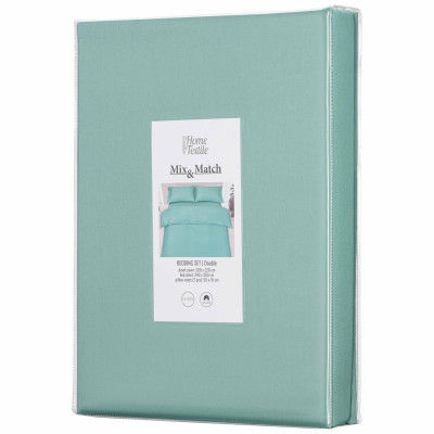 КПБ 2.0сп ARDESTO Mix&Match, підковдра 200х220см, простирадло 240x260см, наволочки (2) 50х70см, 100% бавовна, сатин, зелений КПБ 2.0сп ARDESTO Mix&Match, підковдра 200х220см, простирадло 240x260см, наволочки (2) 50х70см, 100% бавовна, сатин, зелений