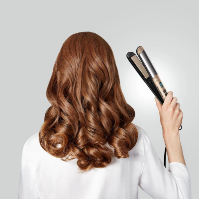 Випрямляч Rowenta Glam & Shine 2в1, темп.режимів-8, 140-210С, дисплей, кераміка, золотий