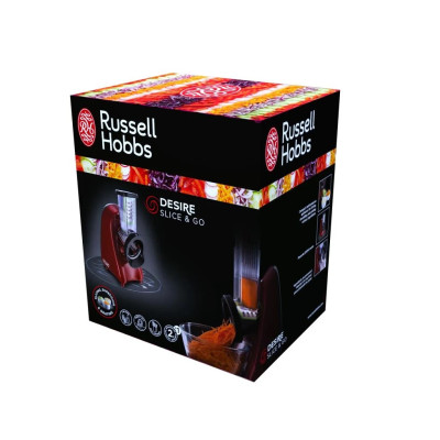 Мультирезка Russell Hobbs Desire Slice&Go, 200Вт, 3 насадки, корпус-пластик, красный (22280-56)