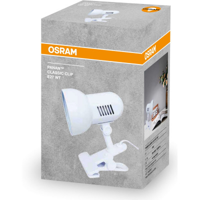 Лампа настільна OSRAM Panan CLASSIC CLIP E27, білий