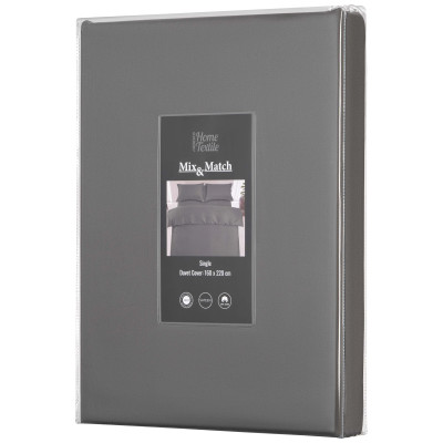 Підковдра ARDESTO Mix&Match Premium, 160х220см, 100% бавовна, сатин, сірий Підковдра ARDESTO Mix&Match Premium, 160х220см, 100% бавовна, сатин, сірий