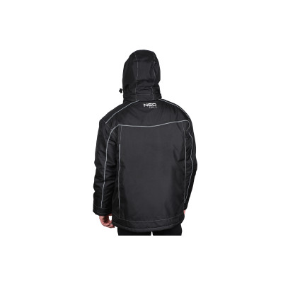 Куртка робоча Neo Tools Oxford Warm, зимова, утеплена, водостійка, світловідбивні елементи, S(48), чорний