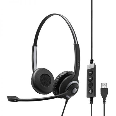 Epos Гарнітура комп'ютерна стерео On-Ear IMPACT SC 260 USB MS II, USB, односпрямований, сертифікат Microsoft Teams, 2.9м, Чорний