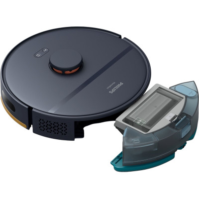 Робот-пилосос Philips Series 2000, h=9.7см, вологе прибирання, конт пил -0.38л, вода -0.3л, автон. робота до 120хв, EPA 11, Wi-Fi, темно-синій