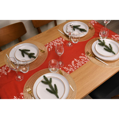 Ранер ARDESTO Happy Holidays, 40х140см, 90% поліестер, 10% бавовна, червоний