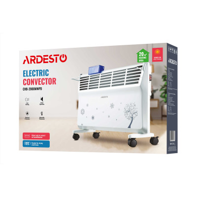 Конвектор ARDESTO, 20м2, 2000Вт, механическое управление, открытый нагревательный элемент, сушка, белый CHB-2000MWPD Конвектор ARDESTO, 20м2, 2000Вт, механическое управление, открытый нагревательный элемент, сушка, белый CHB-2000MWPD