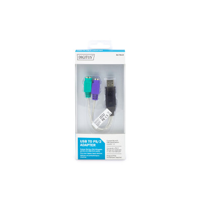 Адаптер DIGITUS USB 1.1 - 2xPS/2, M/F