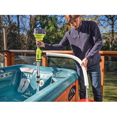 Насос акумуляторний Ryobi RY18STPA-0 5133005716 RYOBI, ONE+ 18В, телескопічний, підйом 7м, 0.7 бар, вихід 25 мм, IPX8 (без АКБ та ЗУ) 5133005716