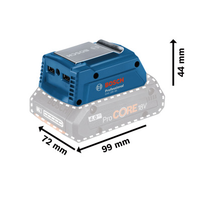 Bosch Адаптер USB для батареї GAA 18V-48 Professional, 2.4А