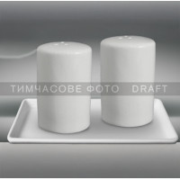 Набір для солі та перцю ARDESTO, 3 предмети, порцеляна, білий