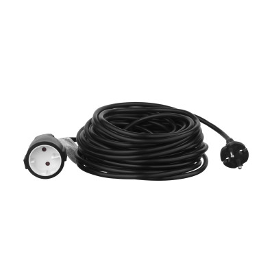 Удлинитель сетевой 2E 1хТип F, 2х1мм кв, 10A, 15м, черный 2E-PC210M15