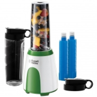 Блендер для смузі Russell Hobbs Explore Mix&Go Cool 300Вт, чаша-600мл, біло-зелений