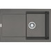 Мийка кухонна Franke Maris, фраграніт, прямокутник, з крилом, 780х500х200мм, чаша - 1, врізна, MRG 611, сірий камінь
