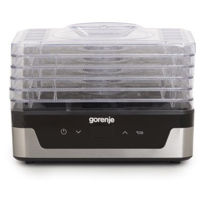 Сушарка для продуктів Gorenje 230Вт, піддонів - 5x2.8см, діаметр - 29см, макс - 75°С, електр.упр,білий