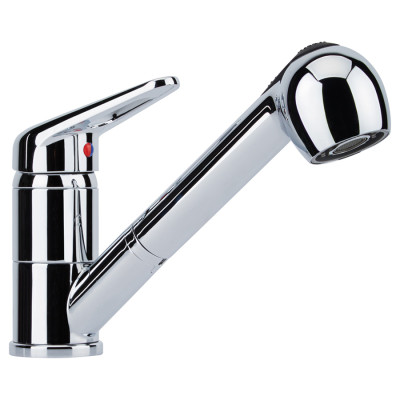 Змішувач для кухні Franke Novara Plus, довж.виливу - 195мм, витяжний, 1важіль, хром