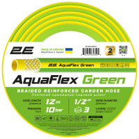 Шланг садовый 2E AquaFlex Green 1/2" 12м 3 шара 10бар -5+50°C (2E-GHE12GN12) Шланг садовый 2E AquaFlex Green 1/2" 12м 3 шара 10бар -5+50°C (2E-GHE12GN12)