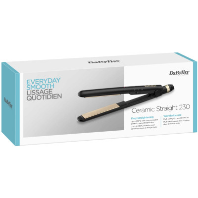 Випрямляч Babyliss Ceramic Straight 230, темп.режимів-2, 200-230С, кераміка, турмалін , чорний Випрямляч Babyliss Ceramic Straight 230, темп.режимів-2, 200-230С, кераміка, турмалін , чорний