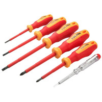 Викрутки Tolsen VDE діелектричні, PH, PZ, CrV, набір 6шт