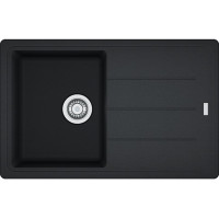 Мийка кухонна Franke Basis, фраграніт, прямокутник, з крилом, 780х500х200мм, чаша - 1, накладна, BFG 611-78, онікс