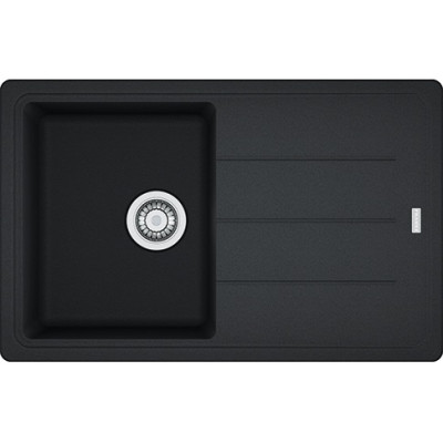 Мийка кухонна Franke Basis, фраграніт, прямокутник, з крилом, 780х500х200мм, чаша - 1, накладна, BFG 611-78, онікс