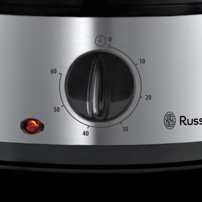 Пароварка Russell Hobbs Cook&Home 800Вт, чаша-3/3/3л, резервуар для води -1л, механічне керування, 3 яруси, метал/пластик, чорний Пароварка Russell Hobbs Cook&Home 800Вт, чаша-3/3/3л, резервуар для води -1л, механічне керування, 3 яруси, метал/пластик, чорний